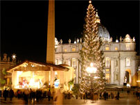 Petersplatz mit Weihnachtskrippe